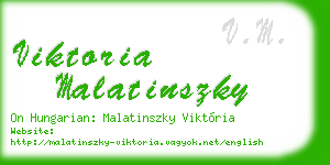 viktoria malatinszky business card